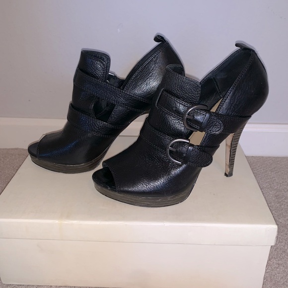 Coach Shoes - COACH Women’s Peeptoe Leather Heels